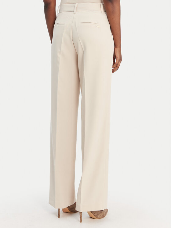 Guess Guess Kalhoty z materiálu W6RB02 WH9Y2 Béžová Regular Fit