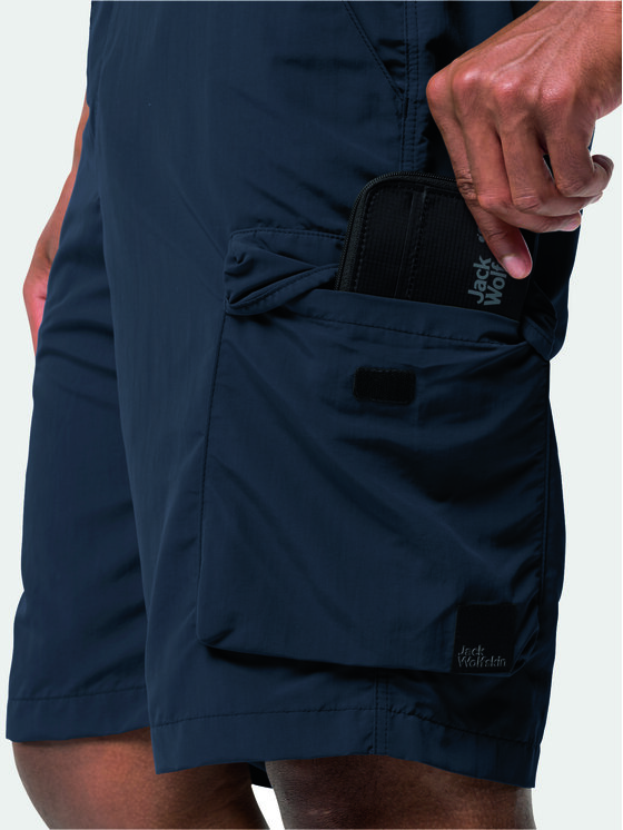 Jack Wolfskin Jack Wolfskin Bavlnené šortky Kalahari 1508381 Tmavomodrá Regular Fit