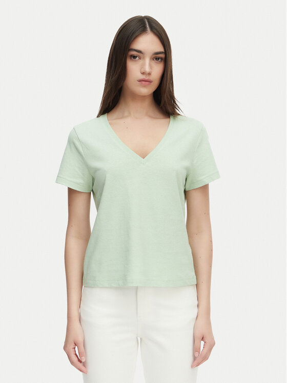 Tommy Hilfiger Tommy Hilfiger Majica WW0WW48704 Svetlo zelena Regular Fit