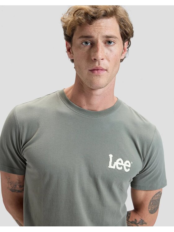 Lee Lee T-shirt MEDIUM WOBBLY Verde Regular Fit
