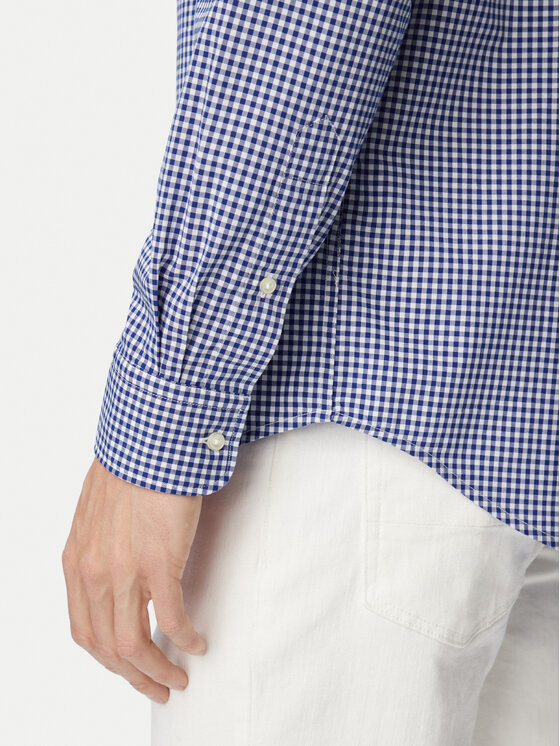 Tommy Hilfiger Tommy Hilfiger Hemd Gingham MW0MW43319 Blau Regular Fit