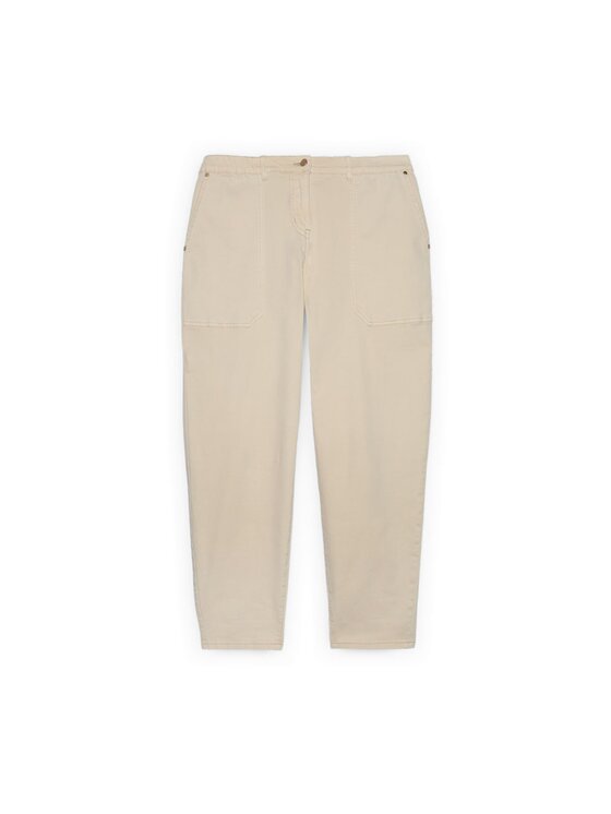 Fiorella Rubino Fiorella Rubino Pantaloni di tessuto P711T005164N002 Crema Regular Fit