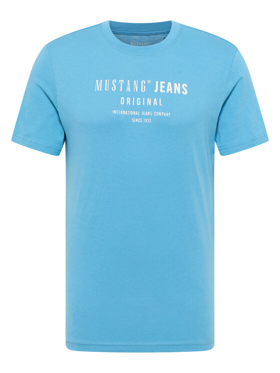 Mustang Mustang T-Shirt Style Austin Niebieski Regular Fit