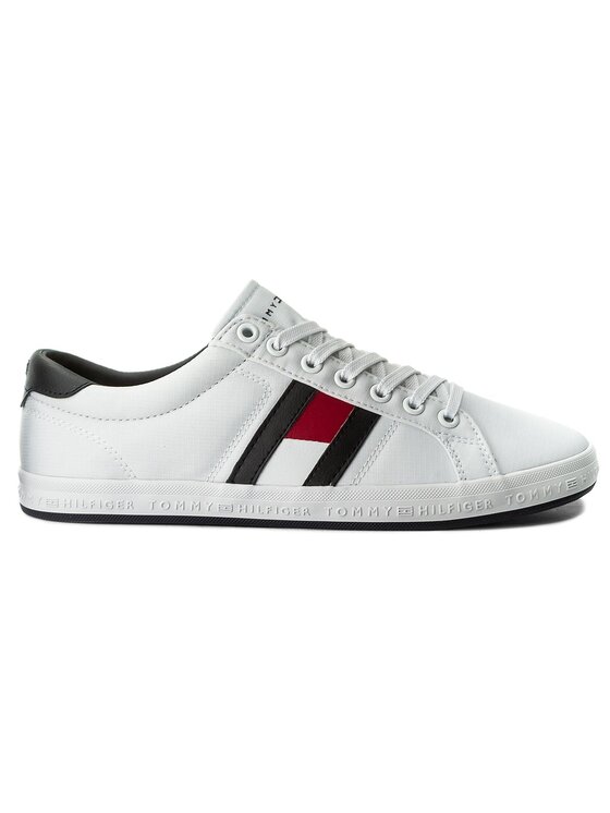 Tommy Hilfiger Tommy Hilfiger Tenniskingad Essential Flag Detail Sneaker FM0FM01535 Valge