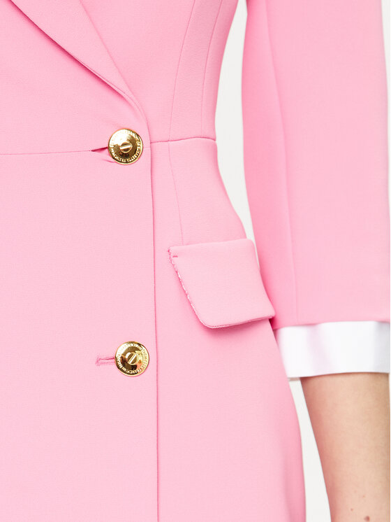 Elisabetta Franchi Elisabetta Franchi Cocktail obleka AB-406-32E2-V650 Roza Slim Fit