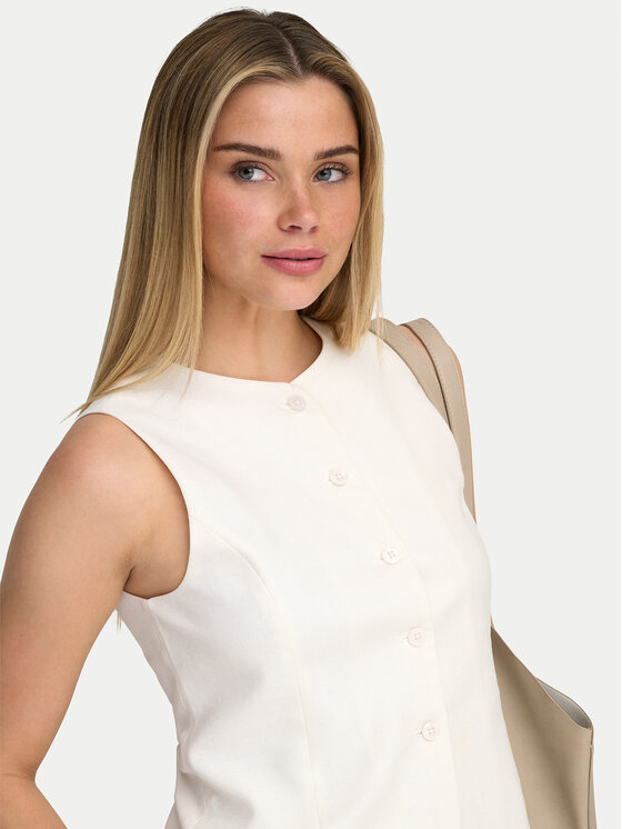 ONLY ONLY Vestă de costum Goa 15363724 Alb Regular Fit