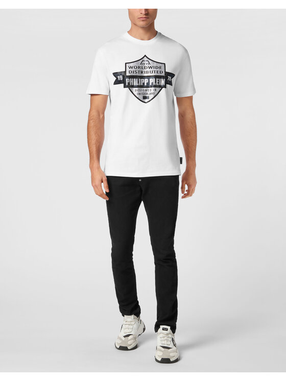 PHILIPP PLEIN PHILIPP PLEIN T-shirt 22945 Bianco Regular Fit