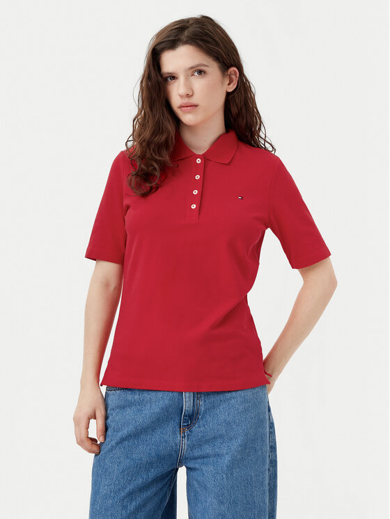Tommy Hilfiger Polo 1985 WW0WW43224 Rosso Regular Fit, taglia : XS