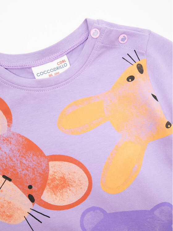 Coccodrillo Coccodrillo Majica WC3143101RPN Ljubičasta Regular Fit