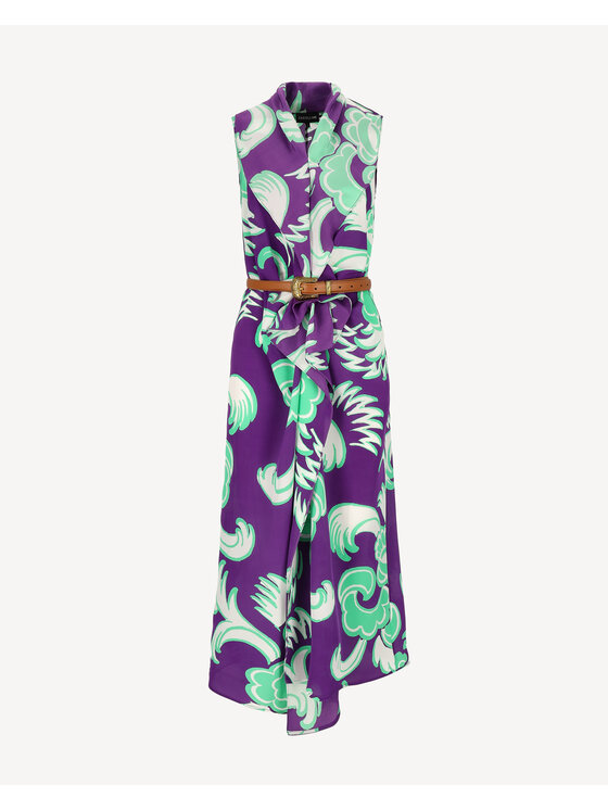 Castellani Castellani Sukienka codzienna Sorella Fioletowy Regular Fit