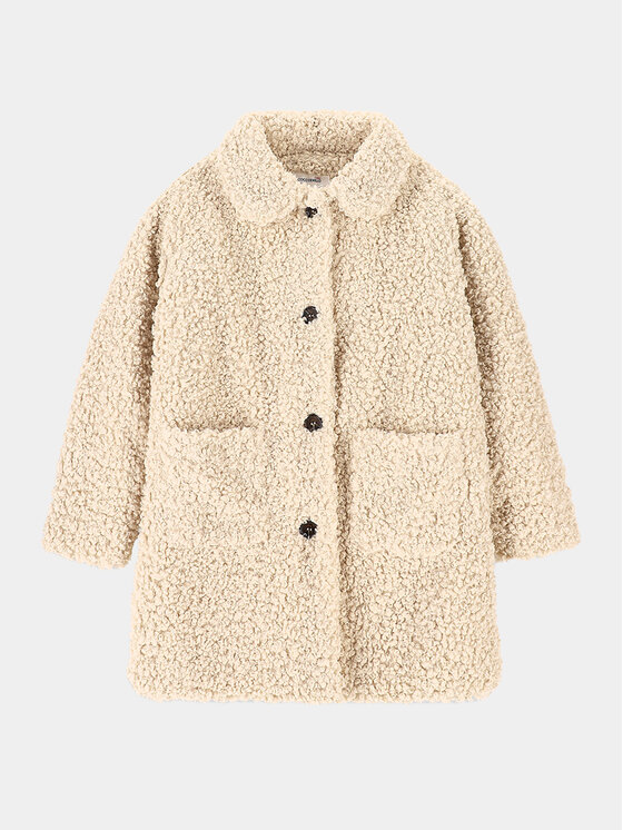 Coccodrillo Coccodrillo Pelzmantel ZC3153101OGK Beige Regular Fit