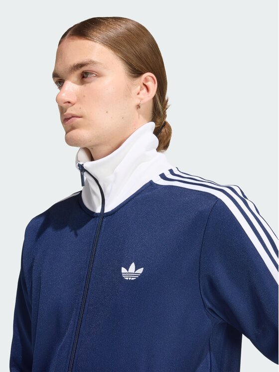 adidas adidas Bluza CLASSIC Błękitny Slim Fit