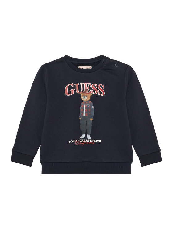 Guess Guess Bluza N6BQ03 K6112 Granatowy Regular Fit