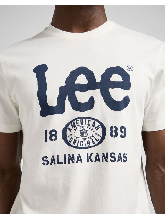 Lee Lee T-Shirt REGULAR BIG LOGO TEE Biały Regular Fit