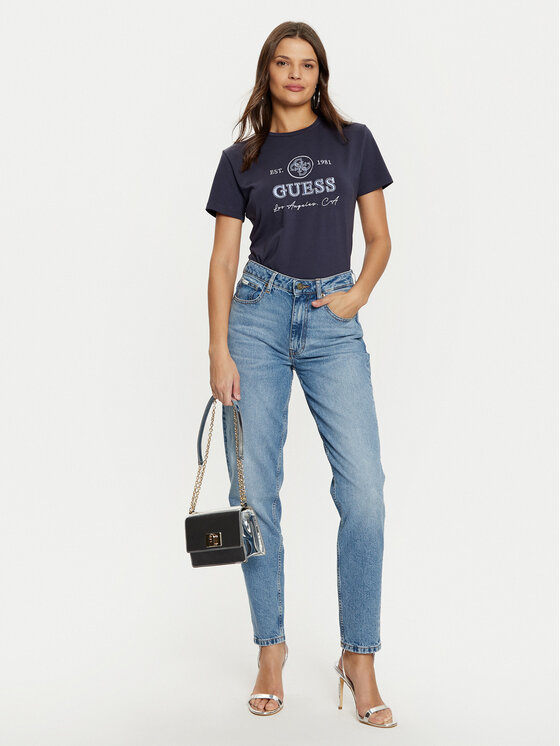 Guess Guess T-krekls V5RI05 J1314 Tumši zils Regular Fit