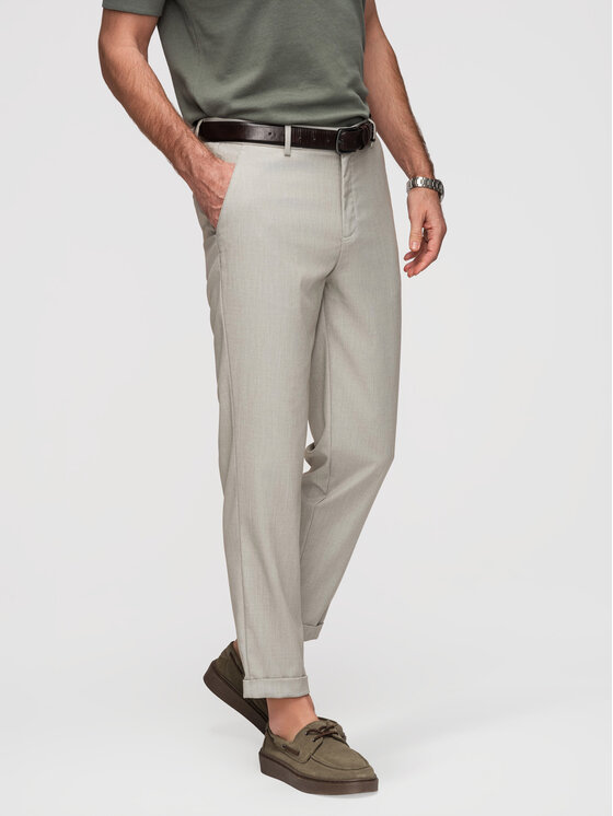 Ombre Ombre Chinosy P1525 Szary Chino Fit