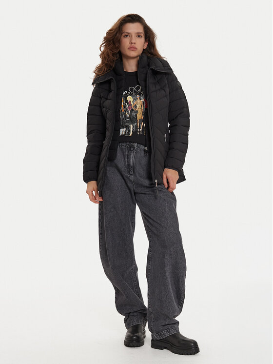 DKNY DKNY Μπουφάν χειμωνιάτικο DLEMPN45 Μαύρο Regular Fit