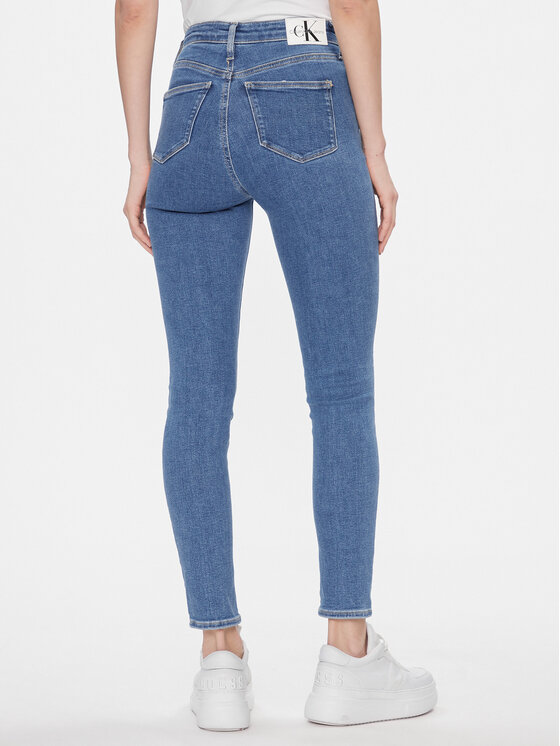 Calvin Klein Jeans Calvin Klein Jeans Jeans hlače High Rise Skinny J20J223311 Modra Skinny Fit