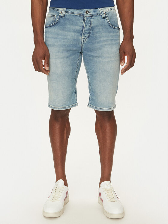 Mustang Mustang Jeans kratke hlače Chicago 1012672 Modra Slim Fit