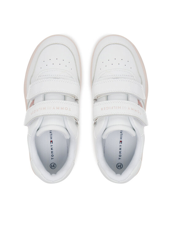 Tommy Hilfiger Tommy Hilfiger Sneakers Flag Low Cut Velcro Sneaker T1A9-33730-1439 S Bianco
