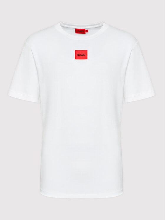 HUGO Hugo T-shirt Diragolino 212 50447978 Bijela Regular Fit