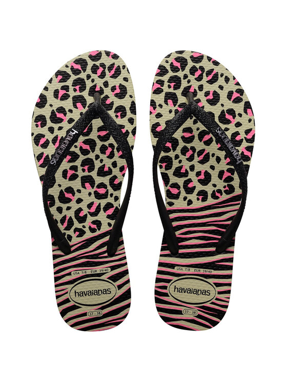 Havaianas Havaianas Παντόφλες HAVAIANAS Ciabatta Donna Hav. Slim Animals Mix 4147964.0006 Nero Μαύρο