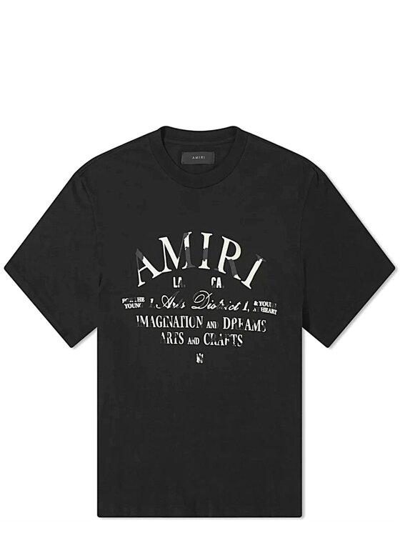 Amiri Amiri T-Shirt AMJYTE1001 Μαύρο Regular Fit