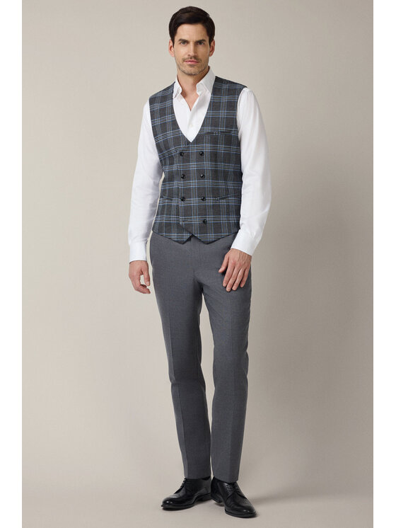 Lancerto Lancerto Kamizelka Anghiari KA131225000010 Szary Slim Fit