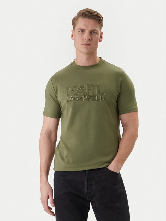 KARL LAGERFELD KARL LAGERFELD Póló 755035 562221 Zöld Regular Fit