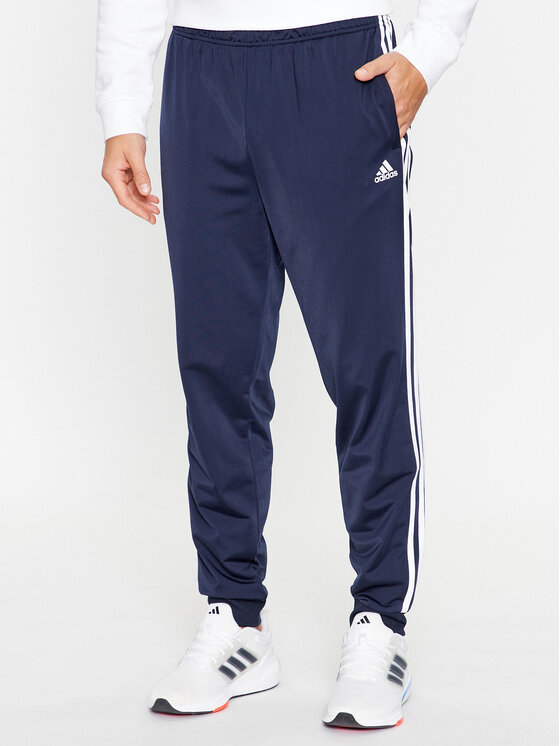 adidas adidas Sportinės kelnės Essentials Warm-Up 3-Stripes H46106 Tamsiai mėlyna Regular Fit