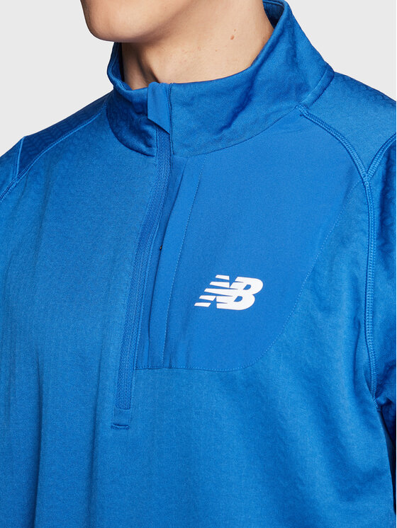 New Balance New Balance Суитшърт от техническо трико Heat Grid MT23252 Син Athletic Fit