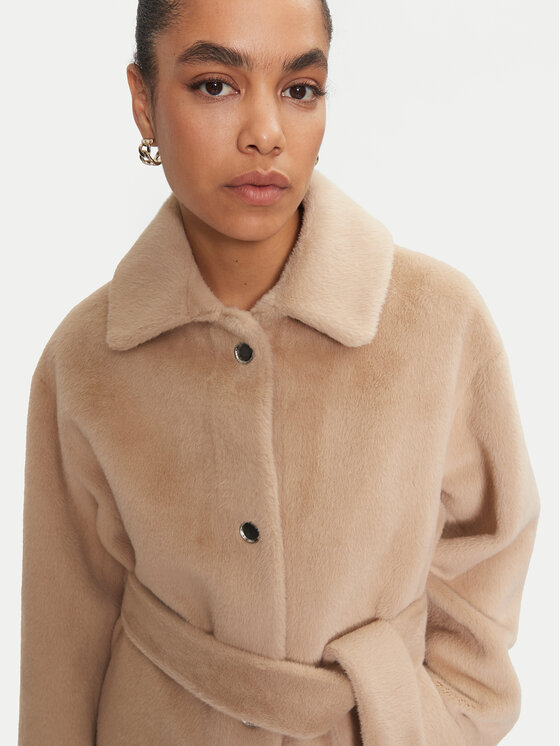 PINKO PINKO Płaszcz przejściowy 103836 A1ZN Beżowy Regular Fit