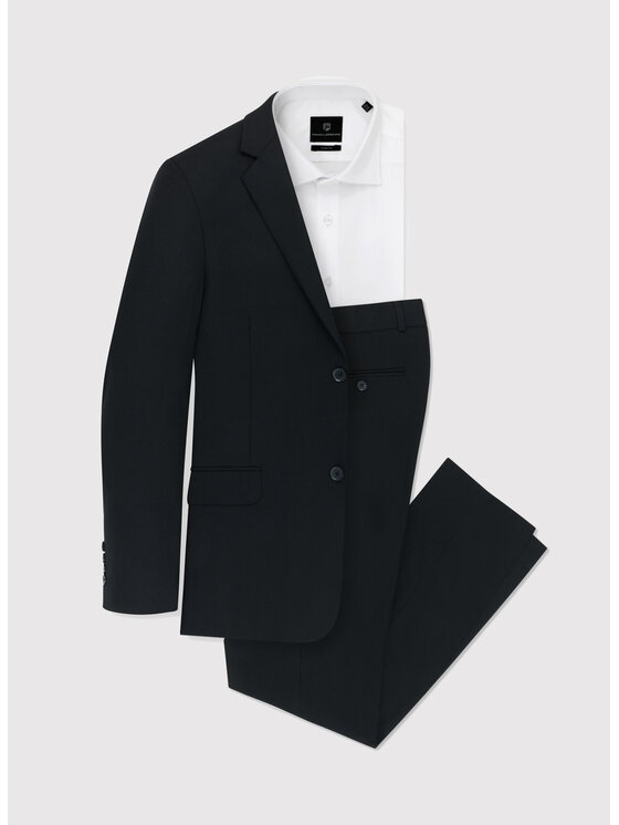 Pako Lorente Pako Lorente Spodnie garniturowe P22SP-6G-026 Czarny Slim Fit