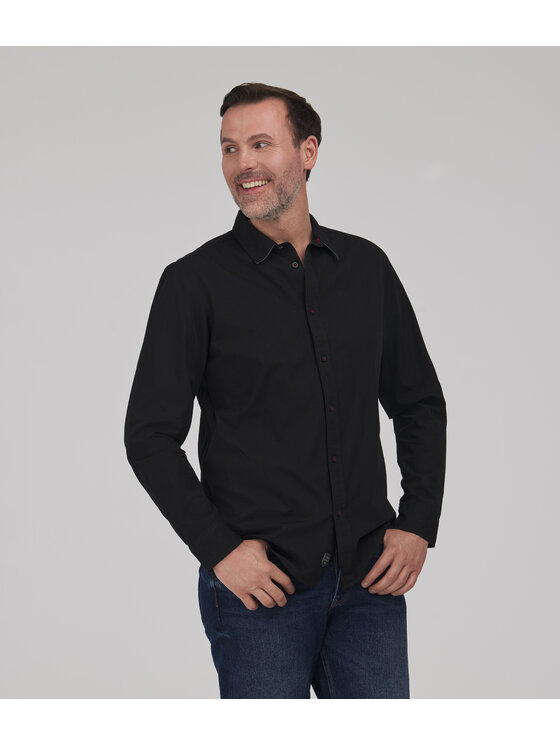 Lee Cooper Lee Cooper Koszula REY Czarny Regular Fit