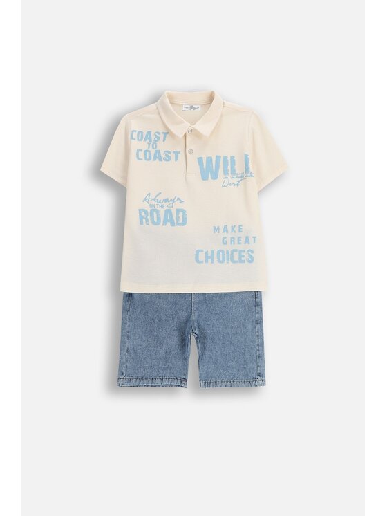 Coccodrillo Coccodrillo Komplet t-shirt i spodenki WC5117305XBK-022 Kolorowy Regular Fit