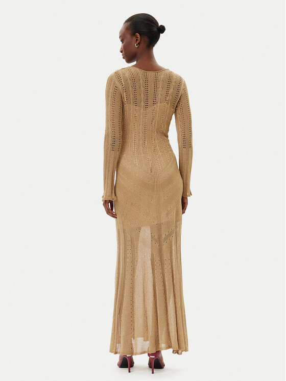 TWINSET TWINSET Rochie tricotată 251TT3180 Bej Slim Fit