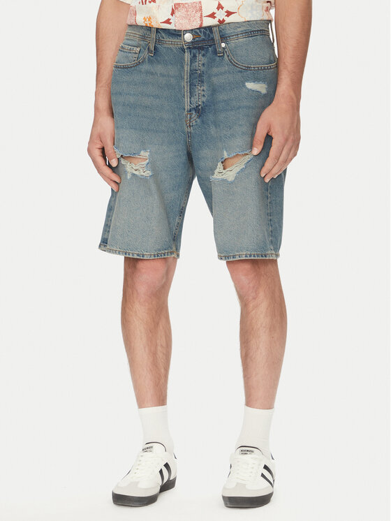 Jack&Jones Męskie Szorty jeansowe, rozmiar M, Niebieskie, Alex 12274957