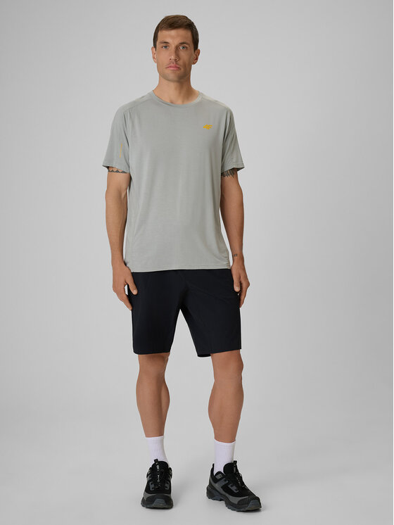 4F 4F Koszulka techniczna TREKKING Szary Regular Fit