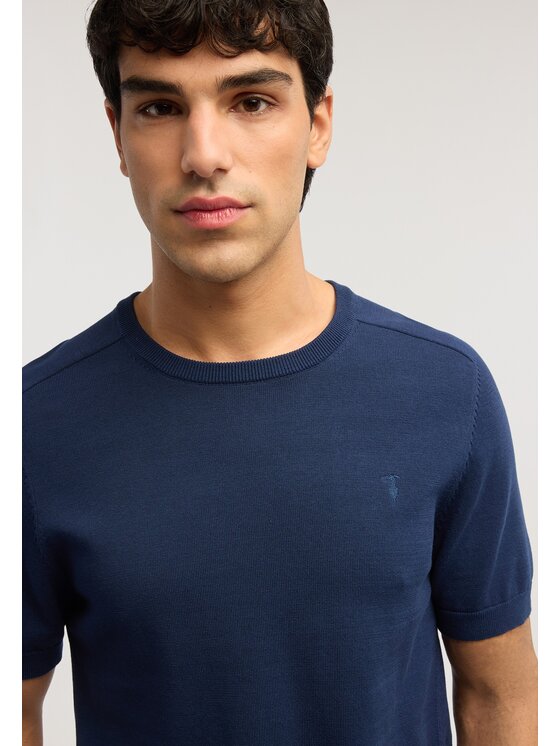 Trussardi Trussardi Sweter M0618000066N034 Niebieski Regular Fit