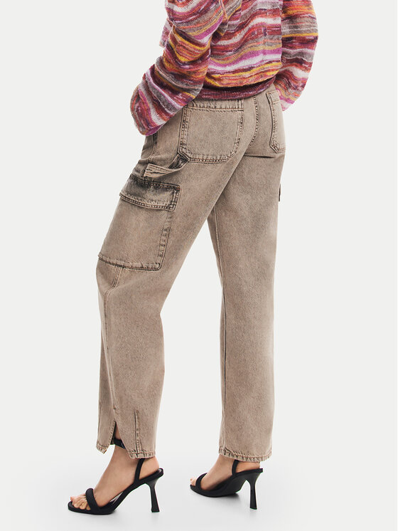 Desigual Desigual Džínsy Casandr 24WWDD96 Sivá Straight Fit