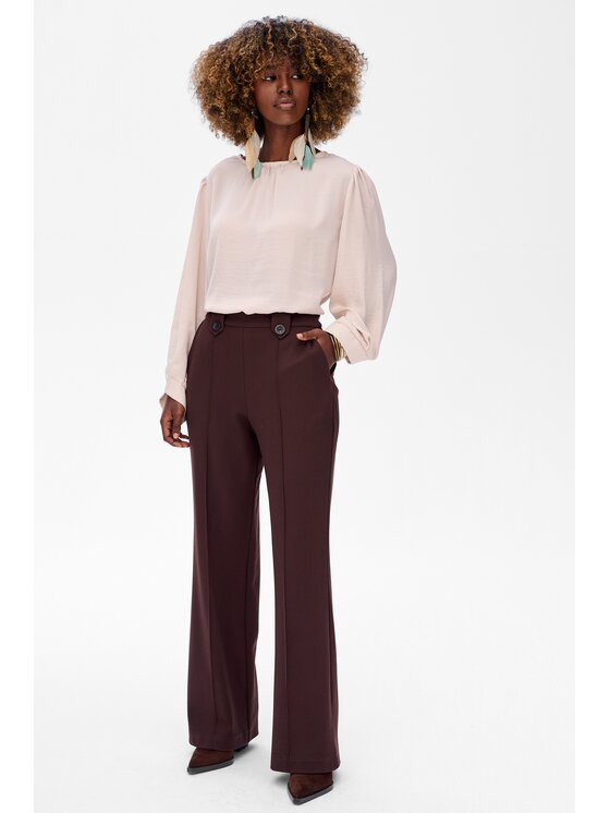 blue shadow blue shadow Bluzka Chic Beżowy Regular Fit