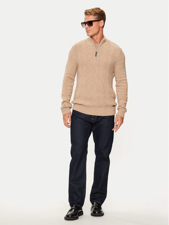 Pierre Cardin Pierre Cardin Sweter C5 51122/5076/8115 Beżowy Regular Fit