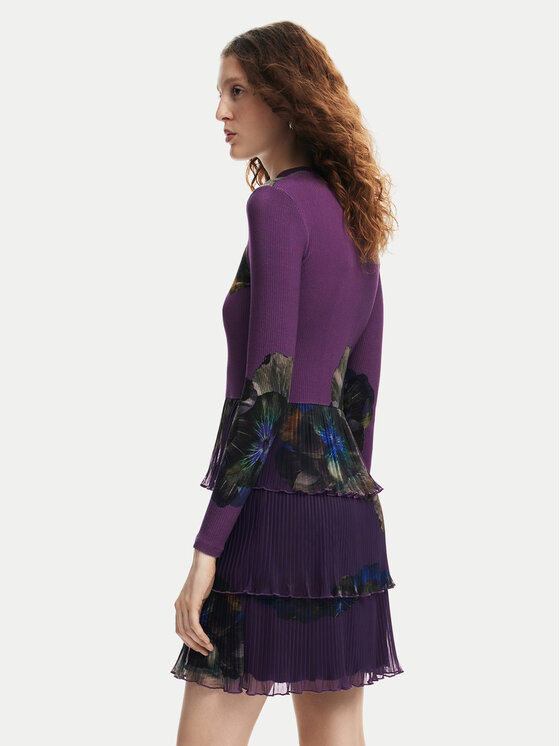 Desigual Desigual Ikdienas kleita Pansee Lacroix 24WWVK34 Violets Regular Fit