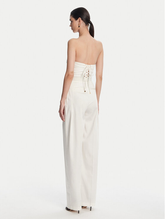 Elisabetta Franchi Elisabetta Franchi Kombinezon TU05152E2 100 Écru Regular Fit