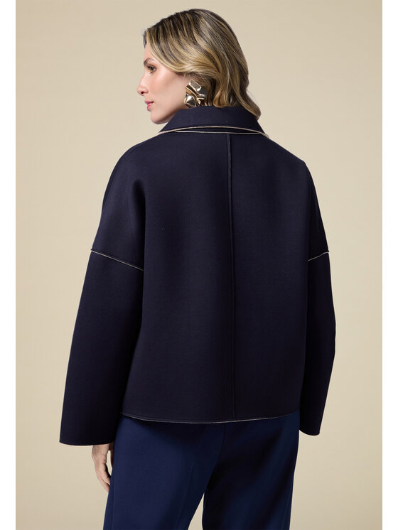 Oltre Oltre Cappotto 8140J000207N0Z4 Blu Regular Fit