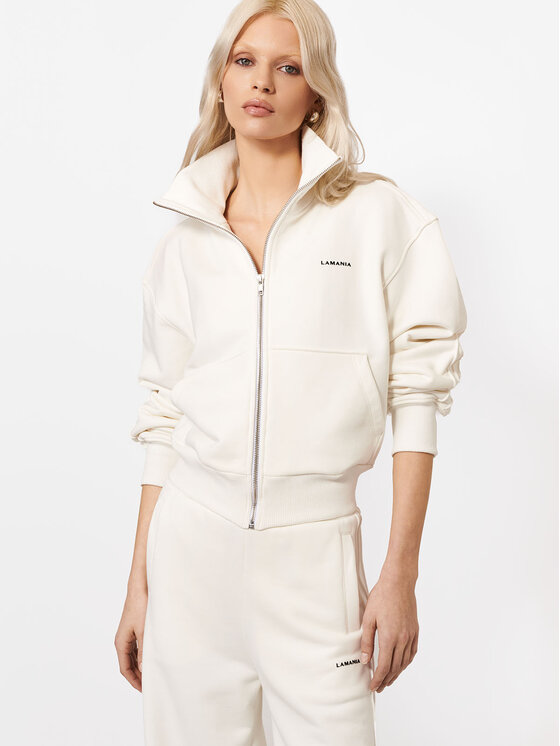 La Mania La Mania Felpa PIN Bianco Basic Fit