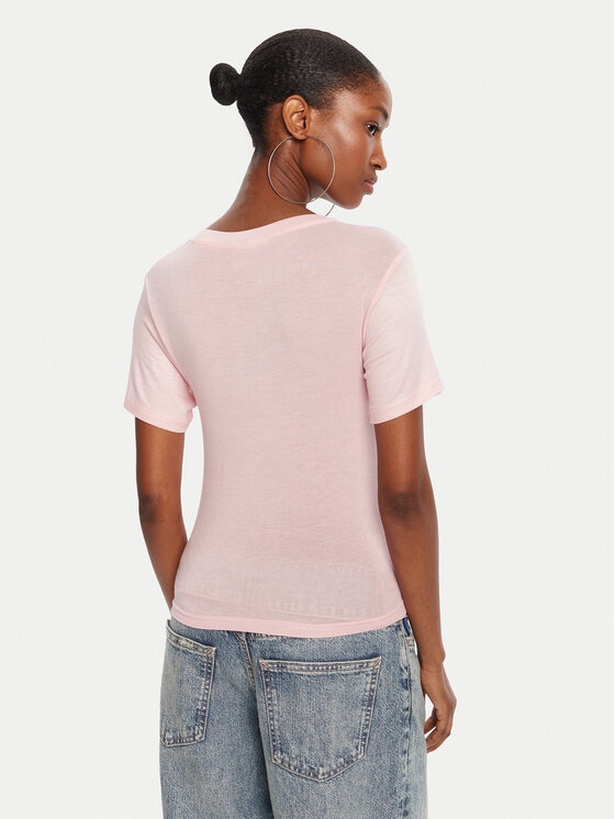 Juicy Couture Juicy Couture T-shirt Sheer JCWCT225301 Ružičasta Slim Fit