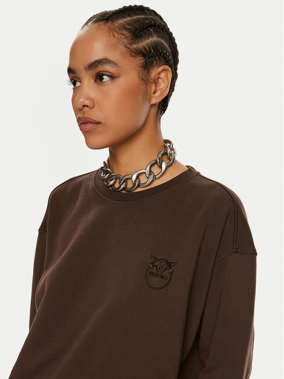 PINKO Pinko Суитшърт Setup 101831 A21P Кафяв Relaxed Fit