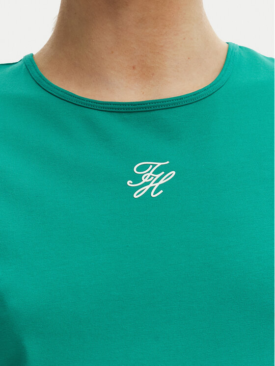 Tommy Hilfiger Tommy Hilfiger T-särk WW0WW48710 Roheline Slim Fit