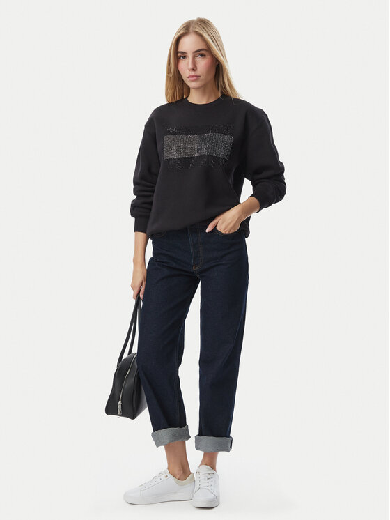 Tommy Jeans Tommy Jeans Sweatshirt DW0DW23579 Schwarz Regular Fit